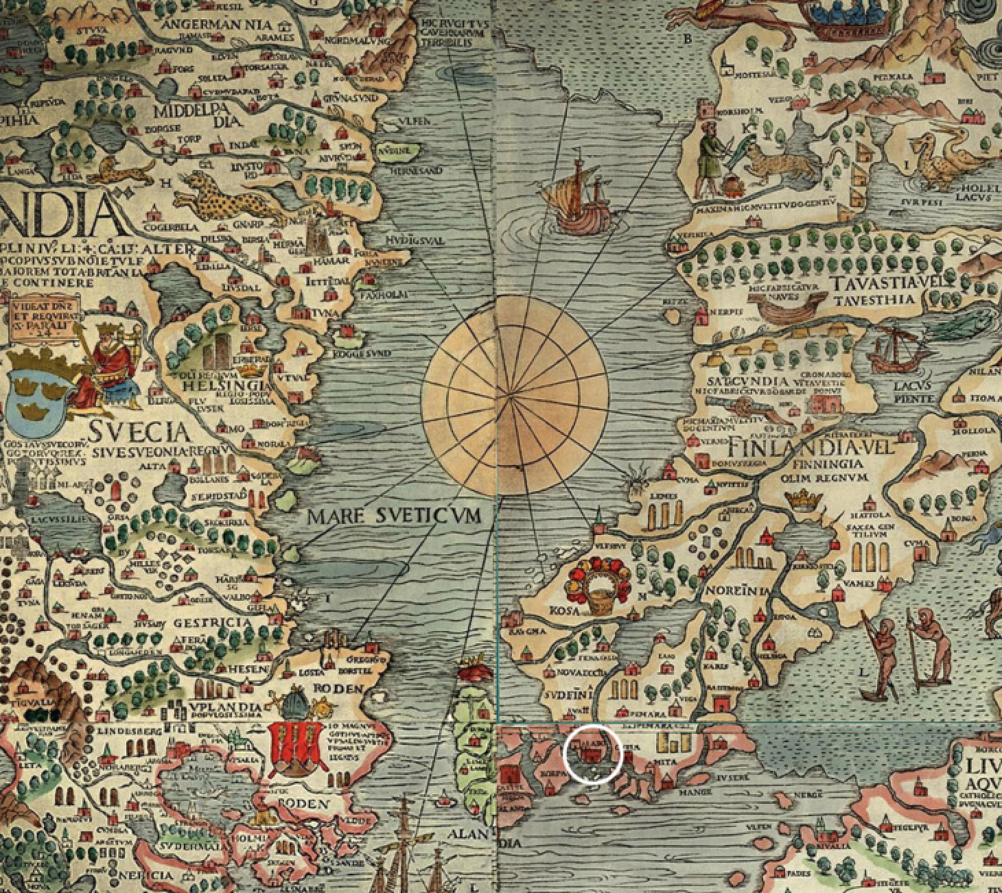 Turku, Carta Marina 1539.
